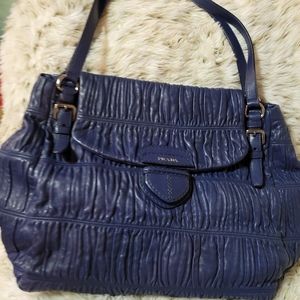 AUTHENTIC PRADA blue leather bag